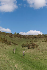 View over shooting field in Wiltshire