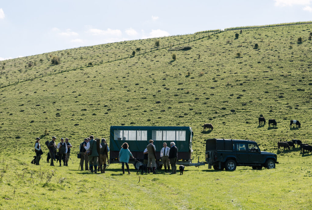 Gun bus at Prescombe shoot