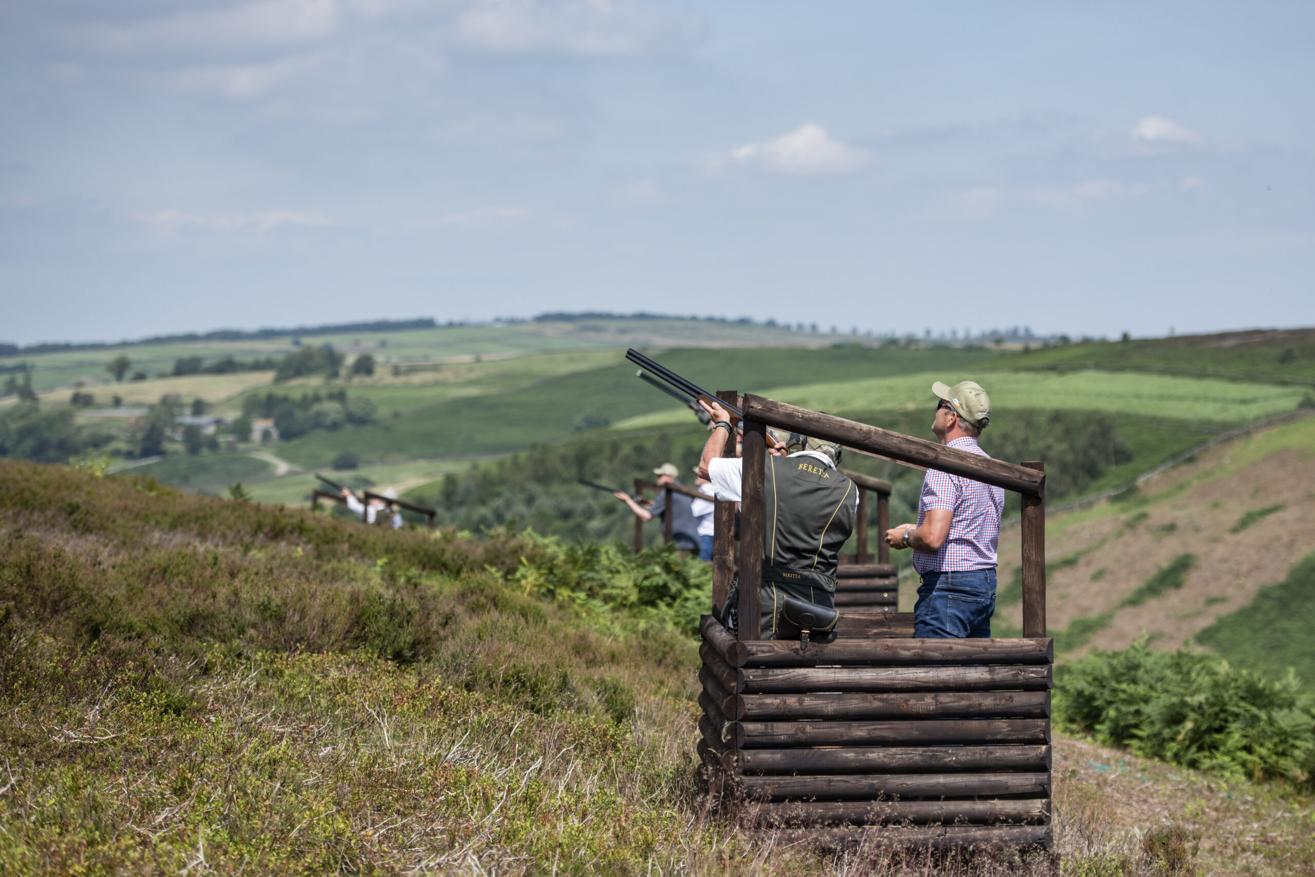 Simulated game shooting at Thimbleby Estate in Yorkshire